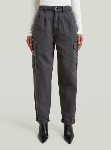 Pantalones chinos Pleated Tapered Cargo